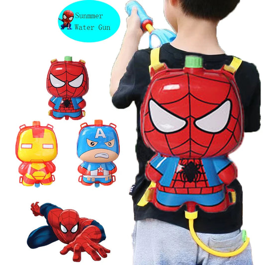 Marvel Iron Man / Spiderman Rucksack Wasserpistole