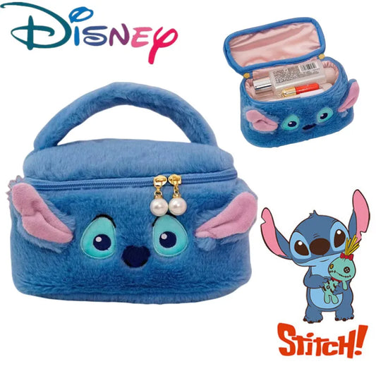 Disney Stitch Plush Make Up Bag , Stitch Blue